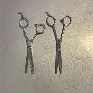 Professional Silver Hair Cutting Scissors Set